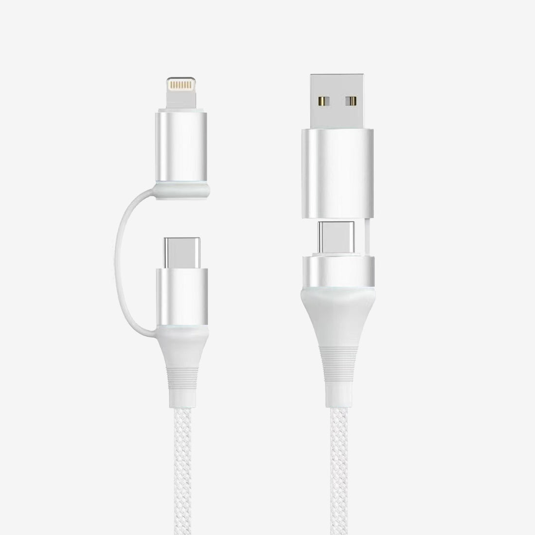 PHONETOOLS - Câble de charge rapide 4-en-1 | BLANC