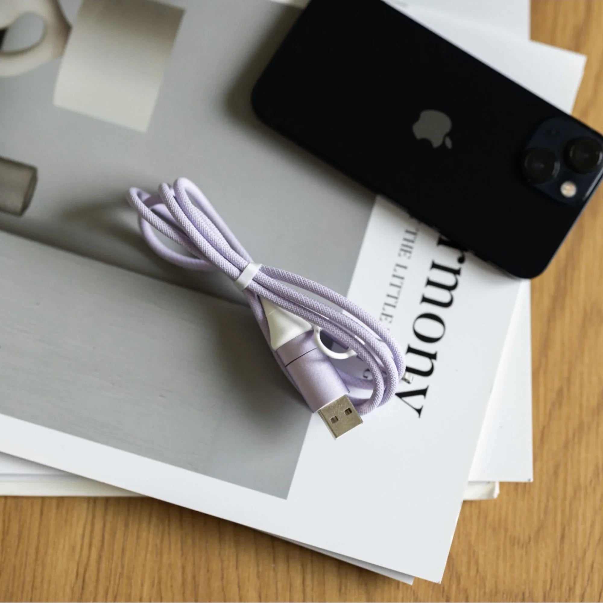 PHONETOOLS - Câble de charge rapide 4-en-1 | VIOLET