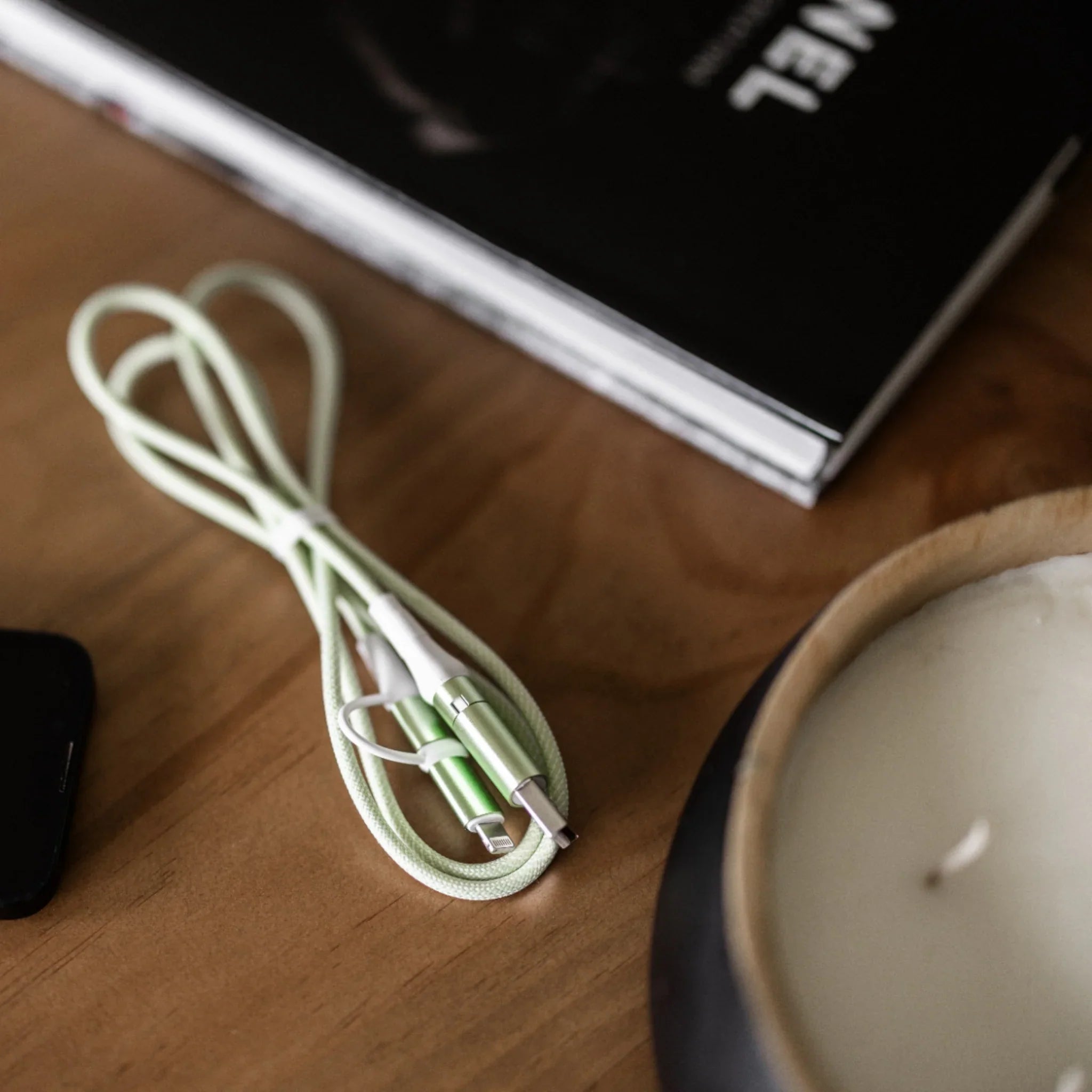 PHONETOOLS - Câble de charge rapide 4-en-1 | VERT