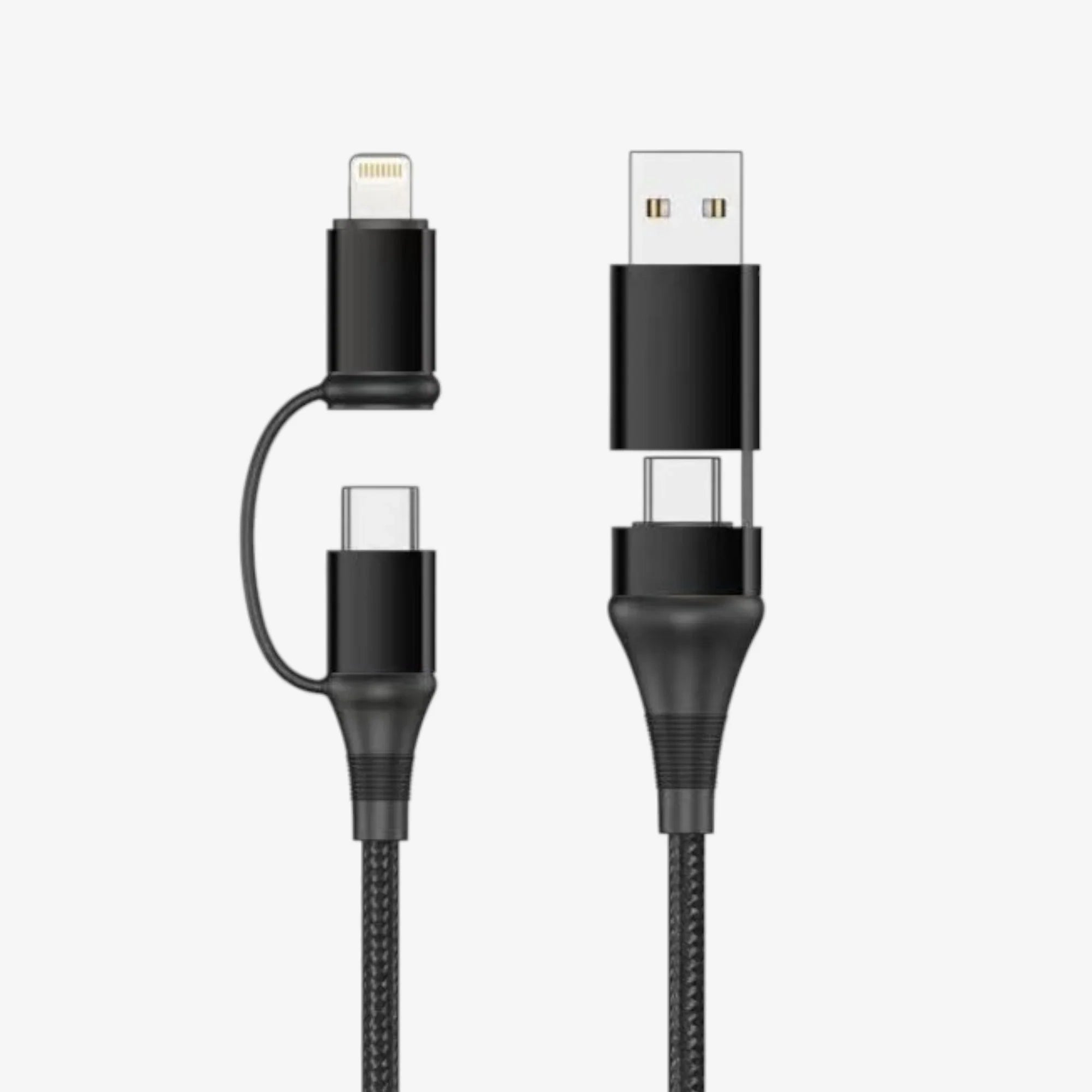 PHONETOOLS - Câble de charge rapide 4-en-1 | NOIR